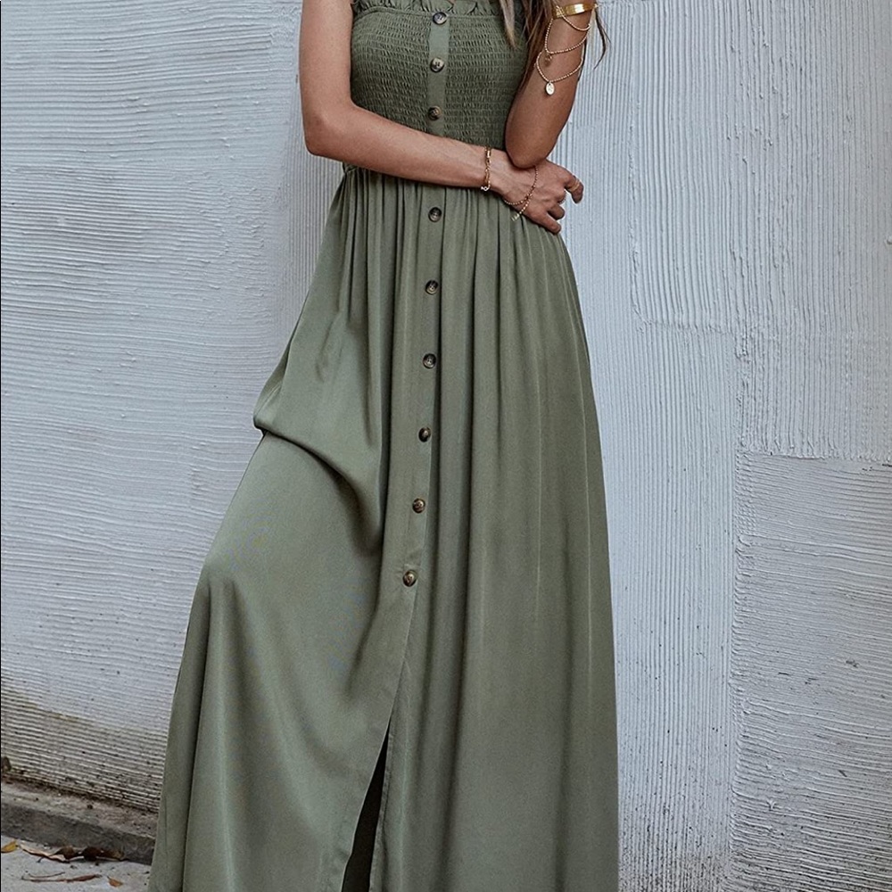 Olive maxi dress